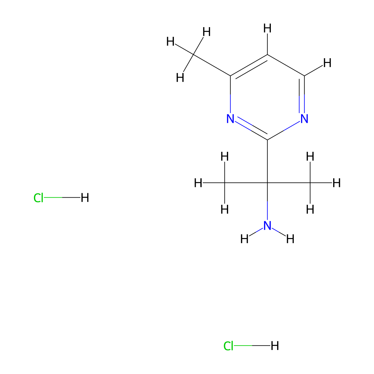 2-(4-Methylpyrimidin-2-yl)propan-2-amine dihydrochloride molecular structure, CAS 2241129-81-5
