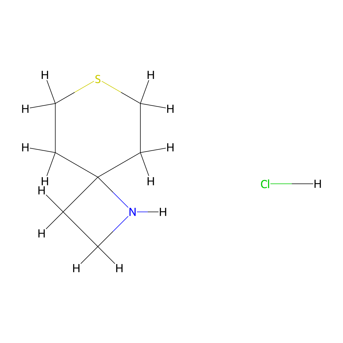 7-Thia-1-azaspiro[3.5]nonane hydrochloride molecular structure, CAS 2241129-84-8