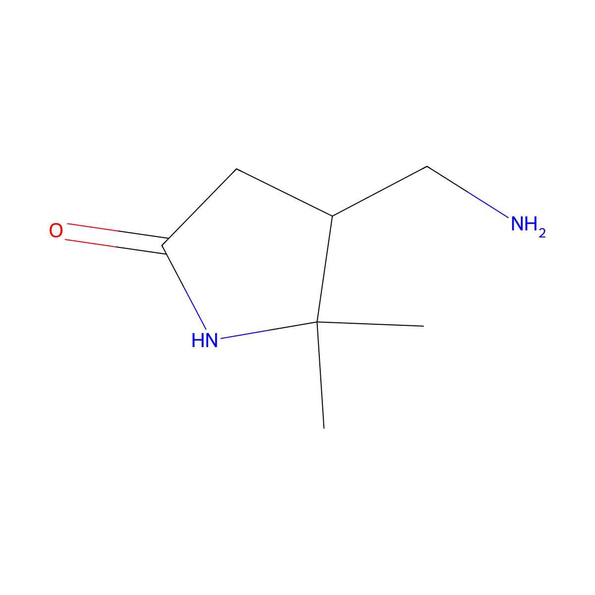4-(Aminomethyl)-5,5-dimethylpyrrolidin-2-one molecular structure, CAS 2241129-97-3