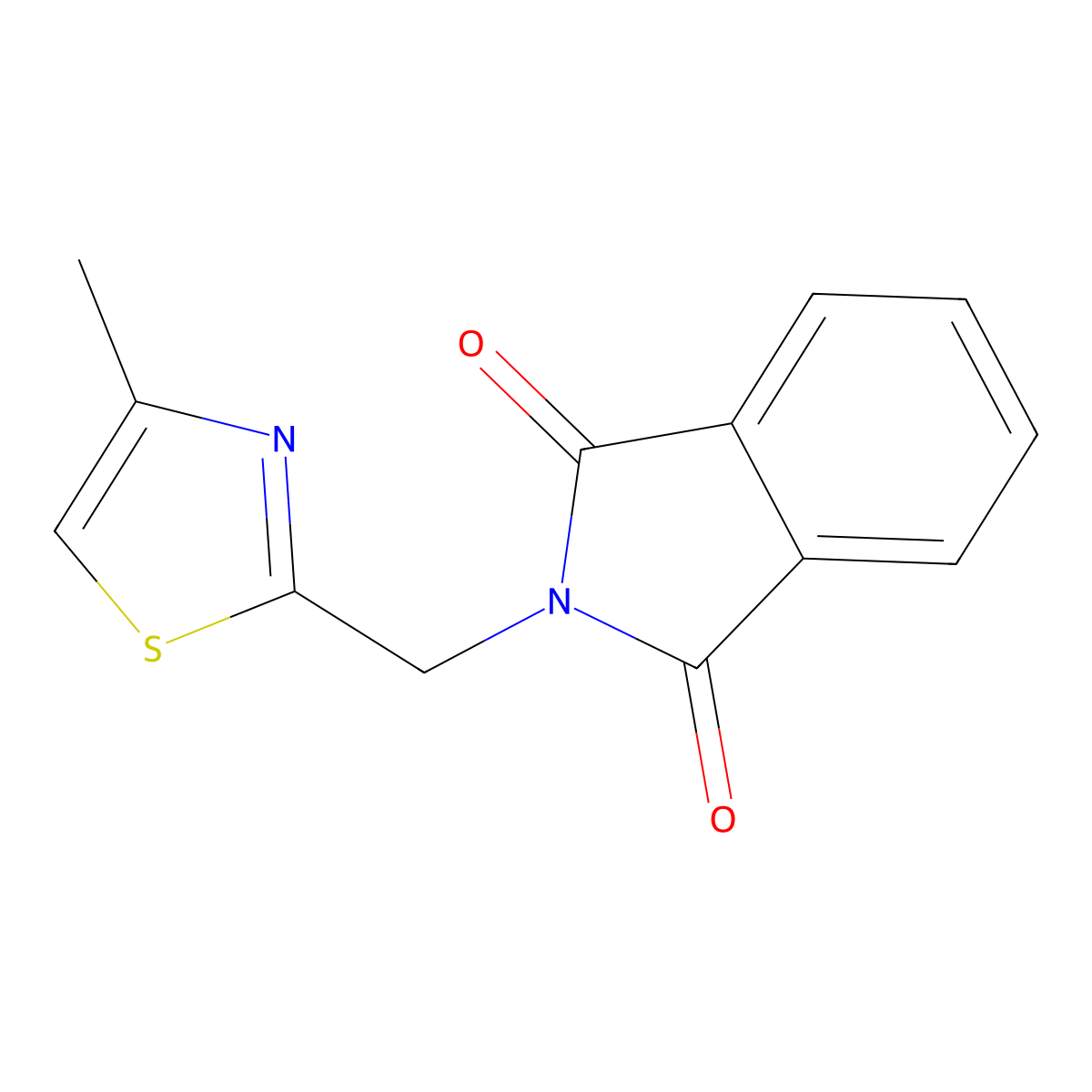 2-[(4-methyl-1,3-thiazol-2-yl)methyl]-2,3-dihydro-1H-isoindole-1,3-dione molecular structure, CAS 2241130-00-5