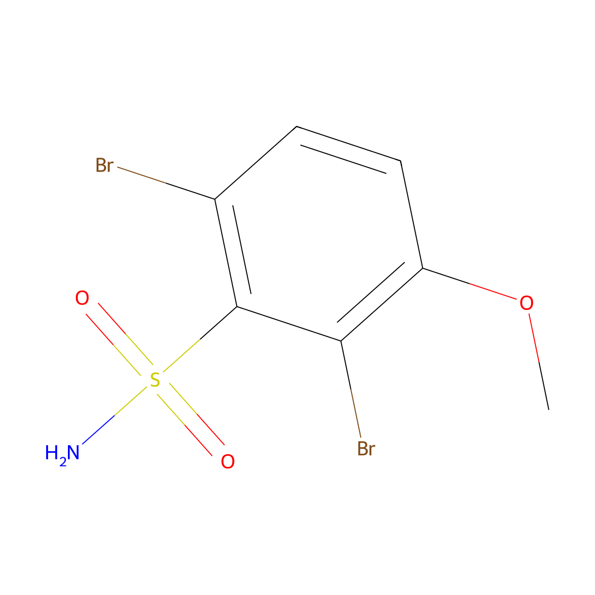 2,6-Dibromo-3-methoxybenzene-1-sulfonamide molecular structure, CAS 2241130-02-7