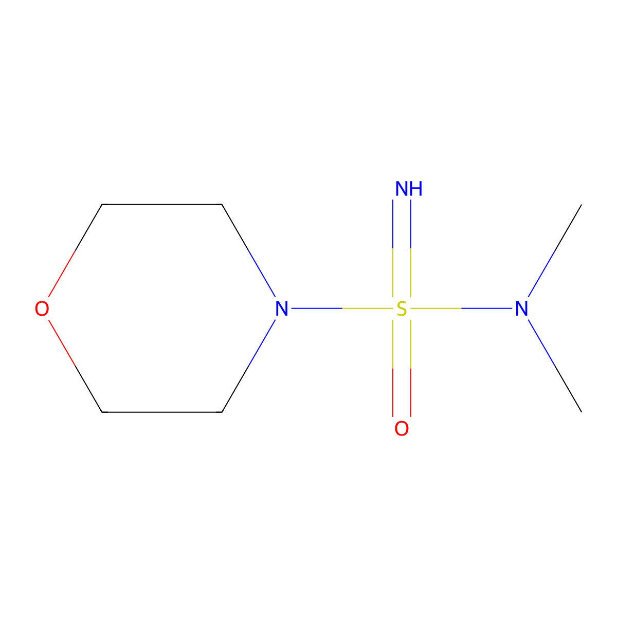 N,N-dimethylmorpholine-4-sulfonoimidamide molecular structure, CAS 2241130-05-0