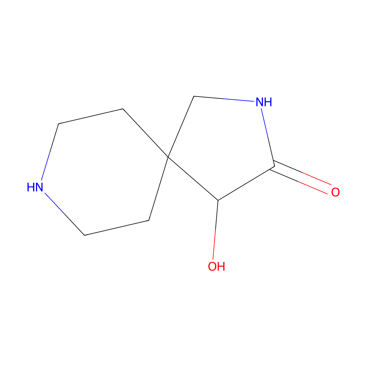 4-Hydroxy-2,8-diazaspiro[4.5]decan-3-one molecular structure, CAS 2241130-09-4