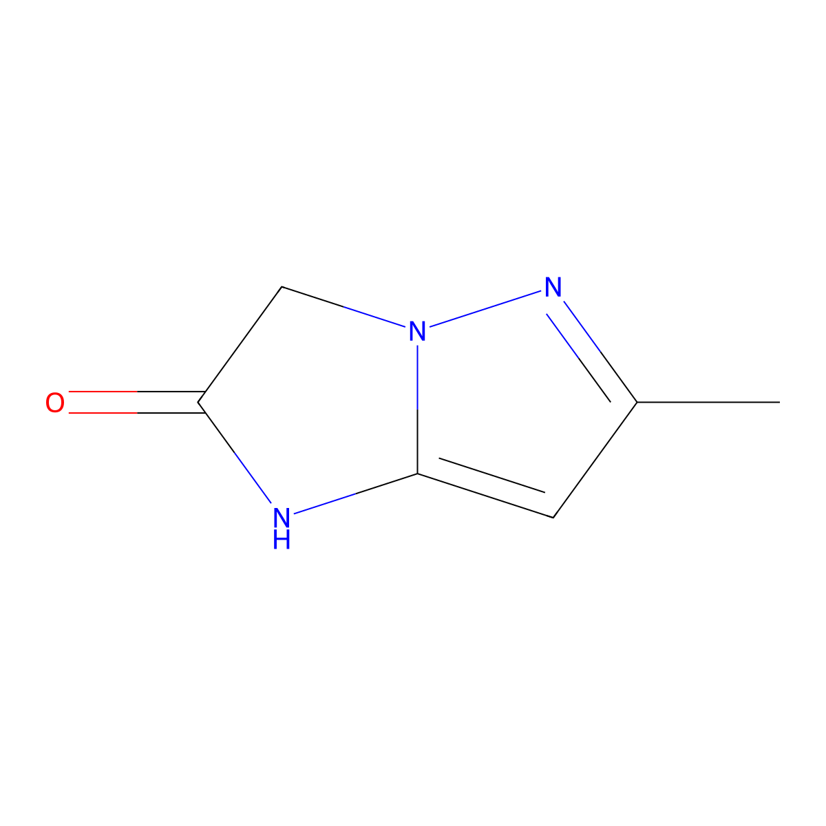 6-methyl-1H,2H,3H-pyrazolo(1,5-a)imidazol-2-one molecular structure, CAS 2241130-10-7