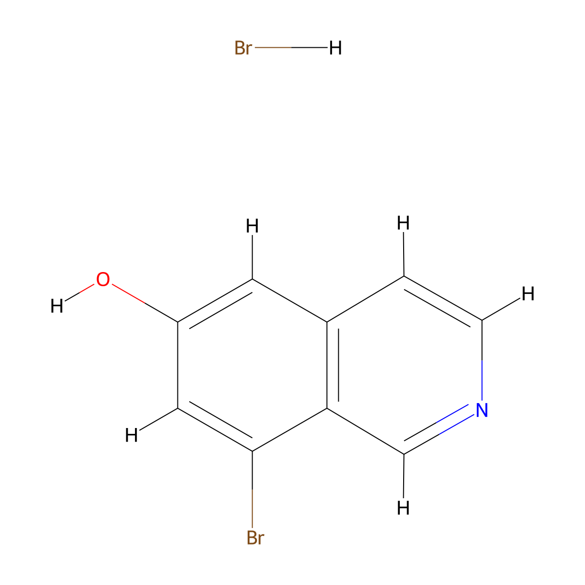 8-Bromoisoquinolin-6-ol hydrobromide molecular structure, CAS 2241130-11-8