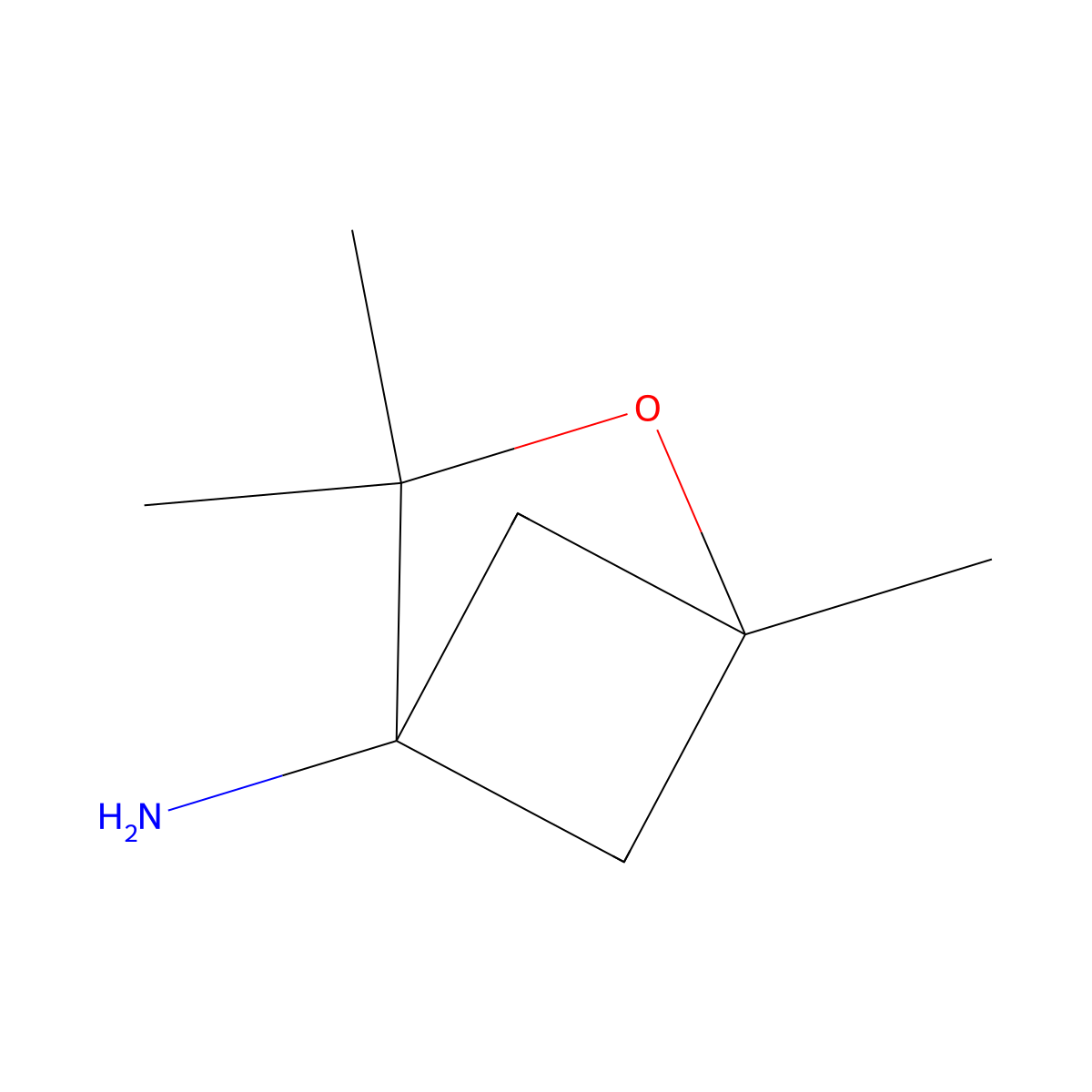 1,3,3-Trimethyl-2-oxabicyclo(2.1.1)hexan-4-amine molecular structure, CAS 2241130-22-1