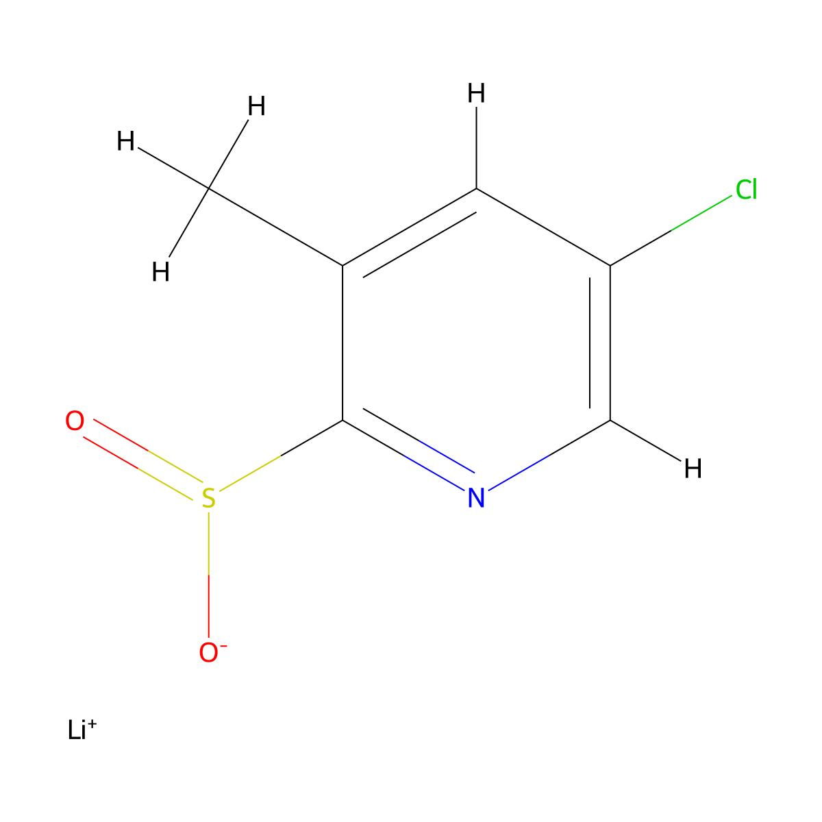 Lithium(1+) 5-chloro-3-methylpyridine-2-sulfinate molecular structure, CAS 2241130-28-7