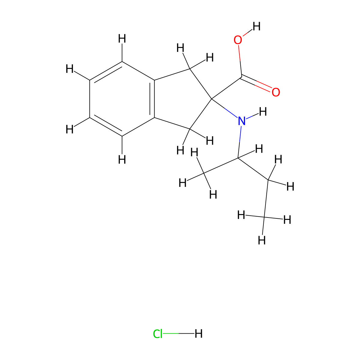 2-[(butan-2-yl)amino]-2,3-dihydro-1H-indene-2-carboxylic acid hydrochloride molecular structure, CAS 2241130-48-1