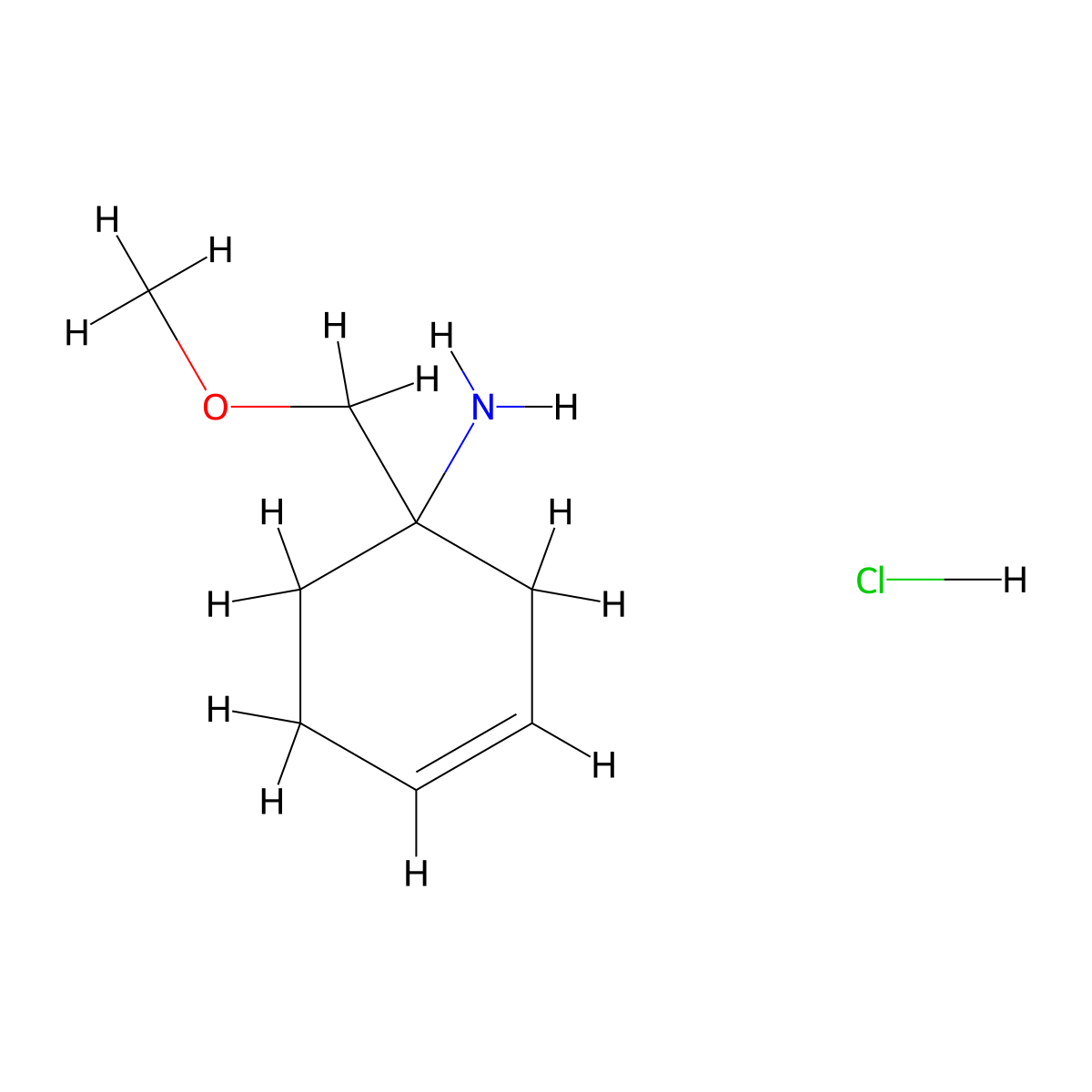 1-(Methoxymethyl)cyclohex-3-en-1-amine hydrochloride molecular structure, CAS 2241130-56-1