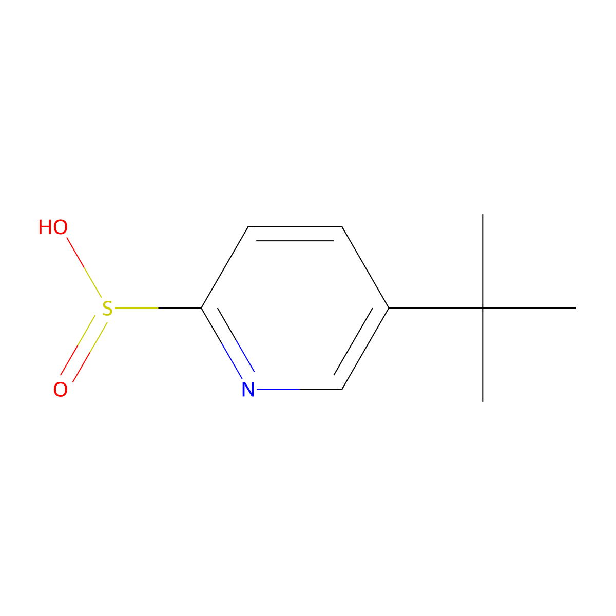 5-Tert-butylpyridine-2-sulfinic acid molecular structure, CAS 2241130-63-0