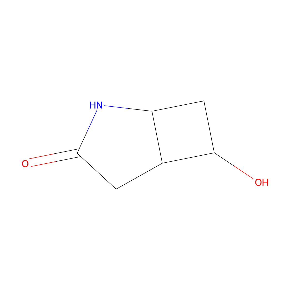 rac-(1R,5R,6R)-6-hydroxy-2-azabicyclo[3.2.0]heptan-3-one molecular structure, CAS 2241130-65-2