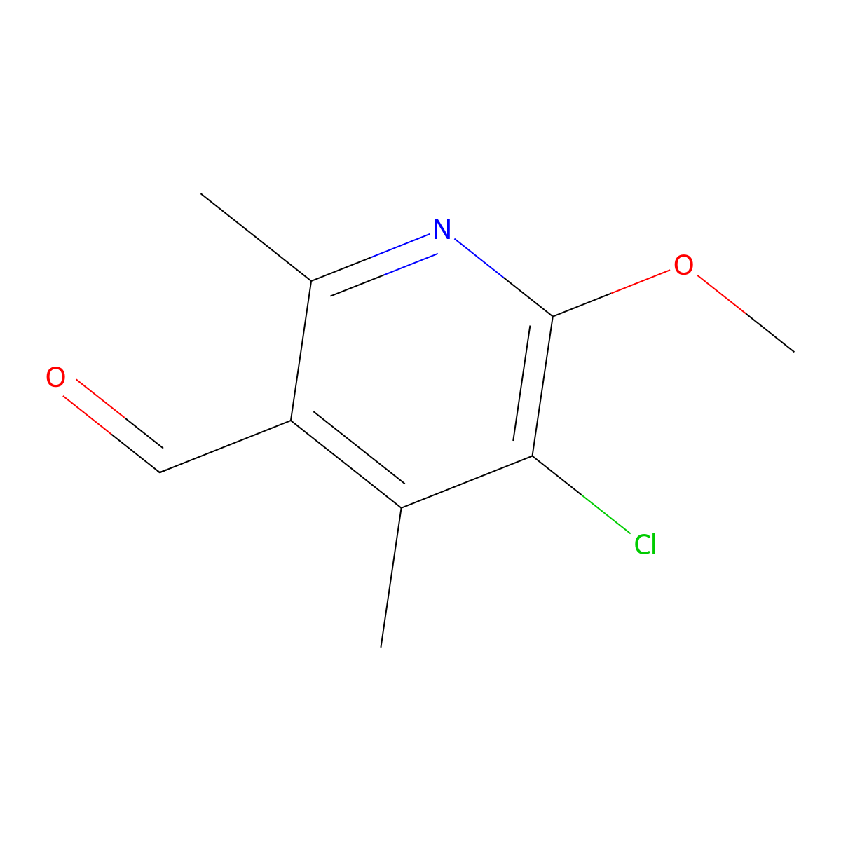 5-Chloro-6-methoxy-2,4-dimethylpyridine-3-carbaldehyde molecular structure, CAS 2241130-67-4
