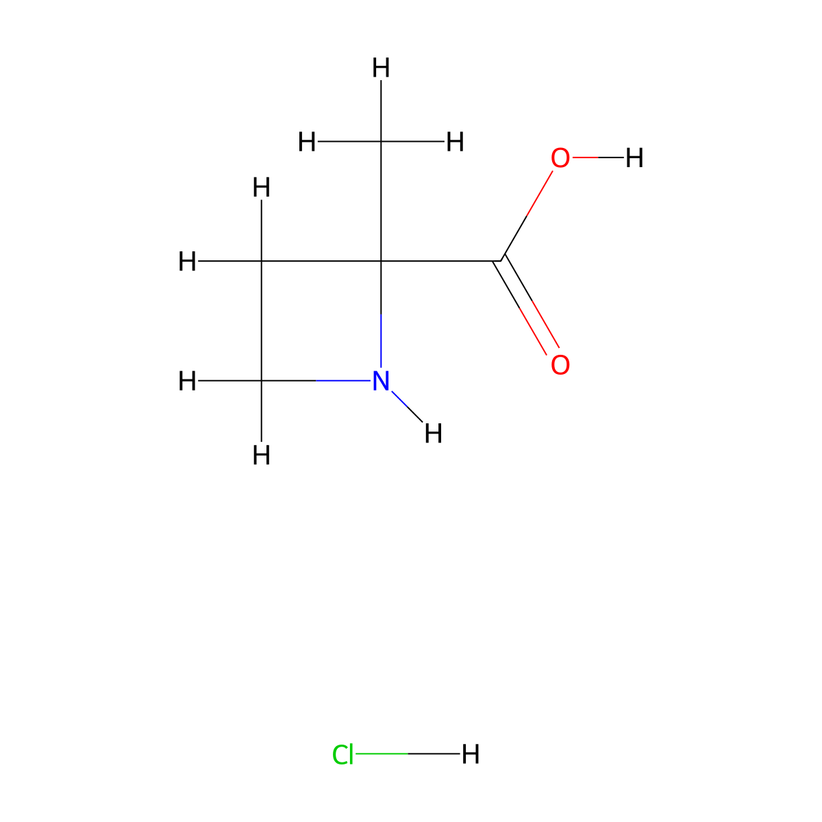 2-Methylazetidine-2-carboxylic acid hydrochloride molecular structure, CAS 2241130-68-5