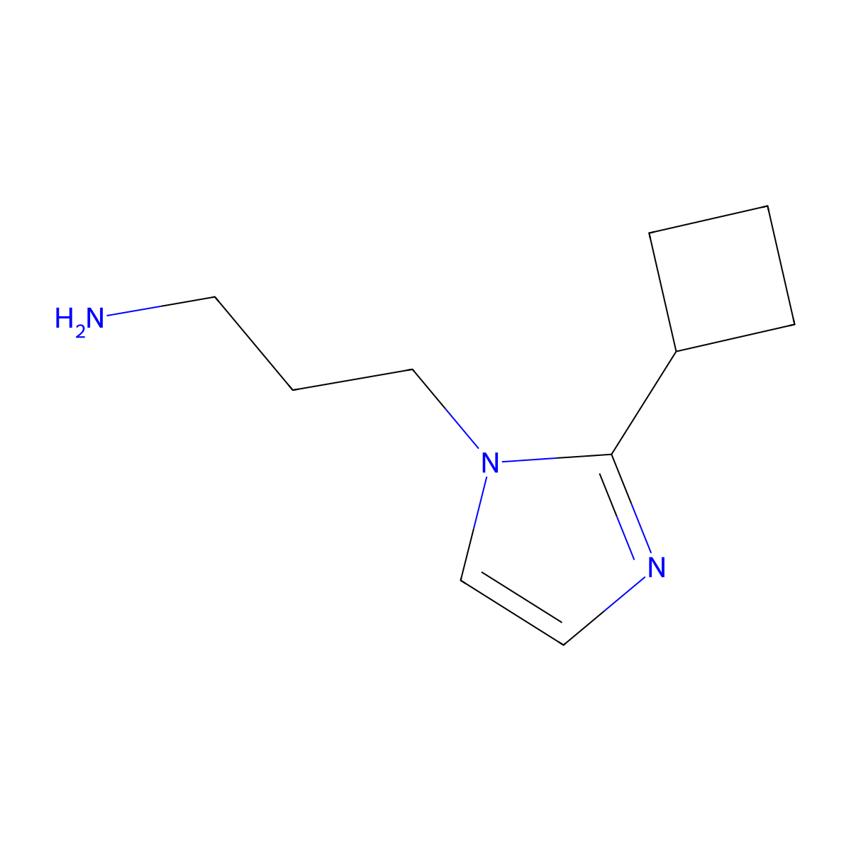 3-(2-cyclobutyl-1H-imidazol-1-yl)propan-1-amine molecular structure, CAS 2241130-83-4