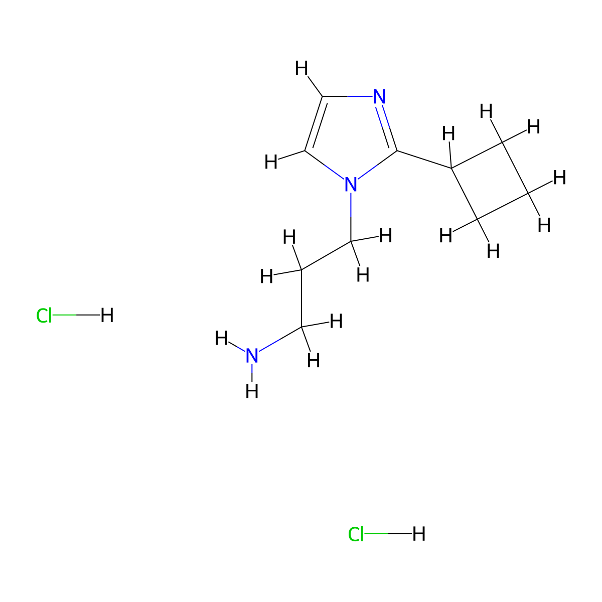 3-(2-cyclobutyl-1H-imidazol-1-yl)propan-1-amine dihydrochloride molecular structure, CAS 2241130-84-5