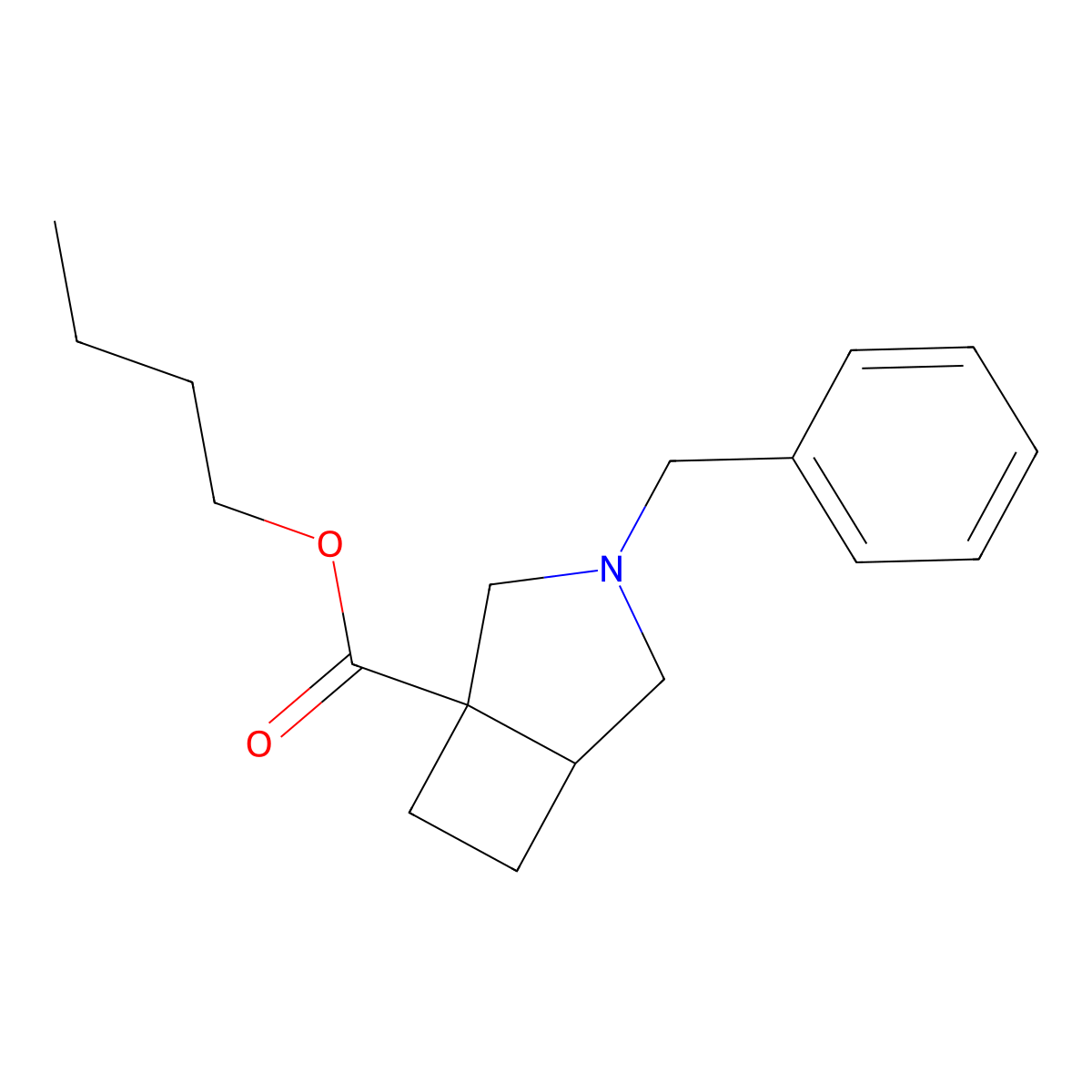 Butyl 3-benzyl-3-azabicyclo[3.2.0]heptane-1-carboxylate molecular structure, CAS 2241130-87-8