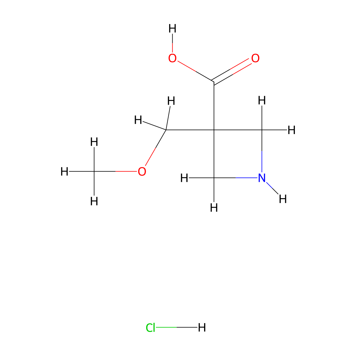 3-(Methoxymethyl)azetidine-3-carboxylic acid hydrochloride molecular structure, CAS 2241130-92-5