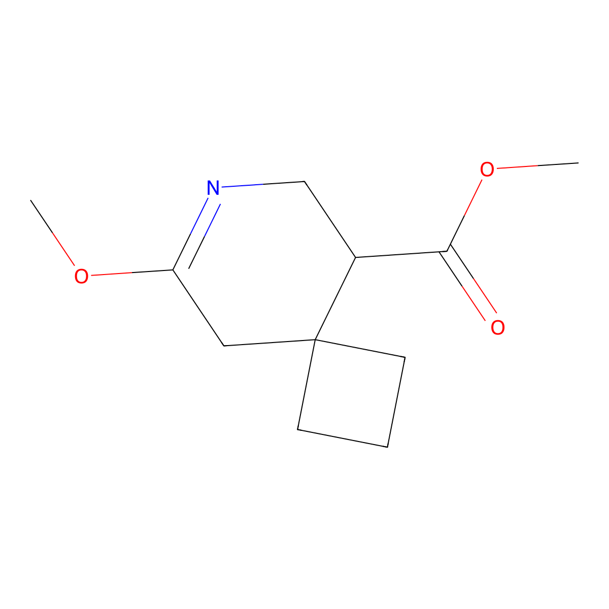 Methyl 8-methoxy-7-azaspiro[3.5]non-7-ene-5-carboxylate molecular structure, CAS 2241130-93-6