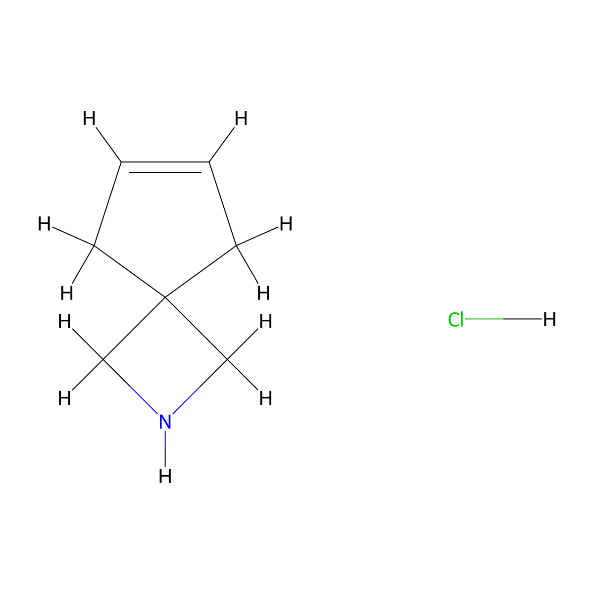 2-Azaspiro[3.4]oct-6-ene hydrochloride molecular structure, CAS 2241131-01-9