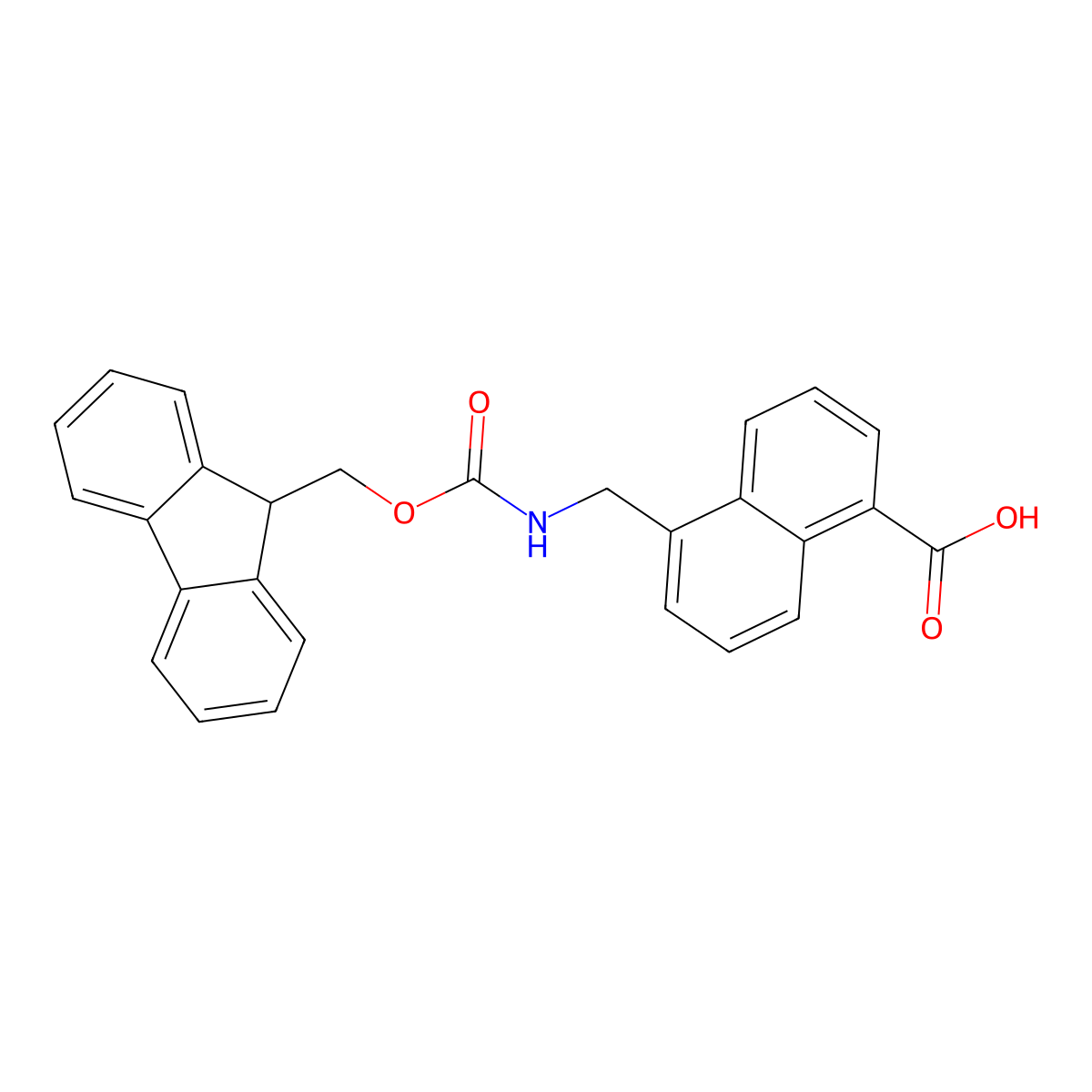5-[({[(9H-fluoren-9-yl)methoxy]carbonyl}amino)methyl]naphthalene-1-carboxylic acid molecular structure, CAS 2241131-05-3
