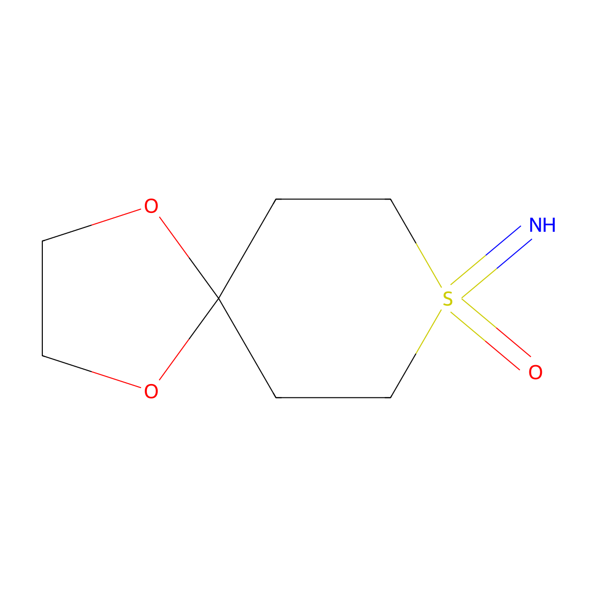 8-Imino-1,4-dioxa-8lambda6-thiaspiro[4.5]decan-8-one molecular structure, CAS 2241131-24-6