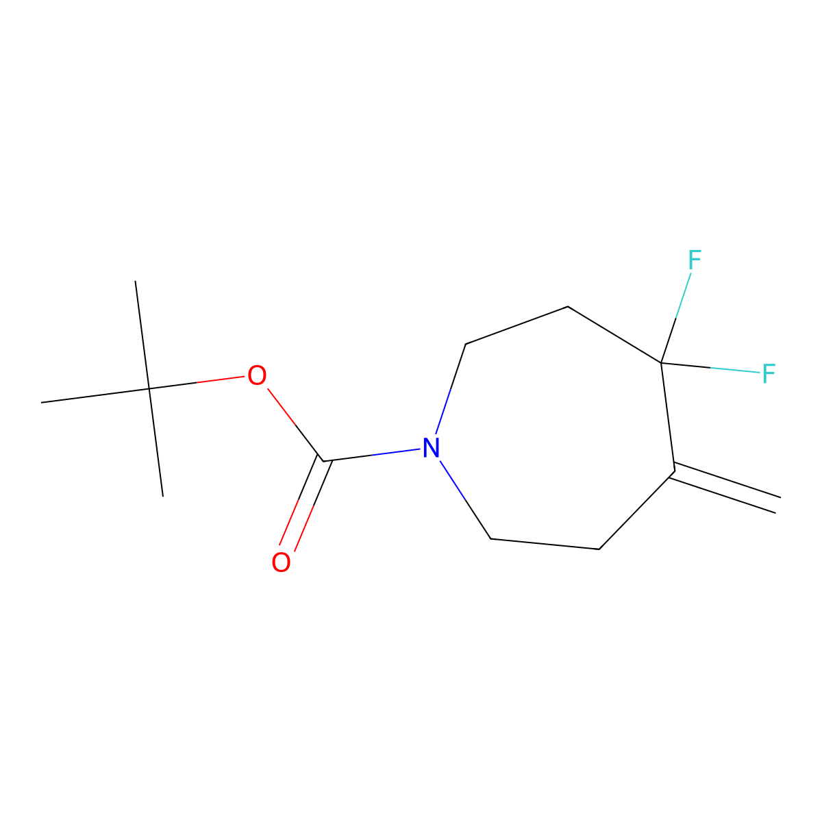 Tert-butyl 4,4-difluoro-5-methylideneazepane-1-carboxylate molecular structure, CAS 2241131-33-7
