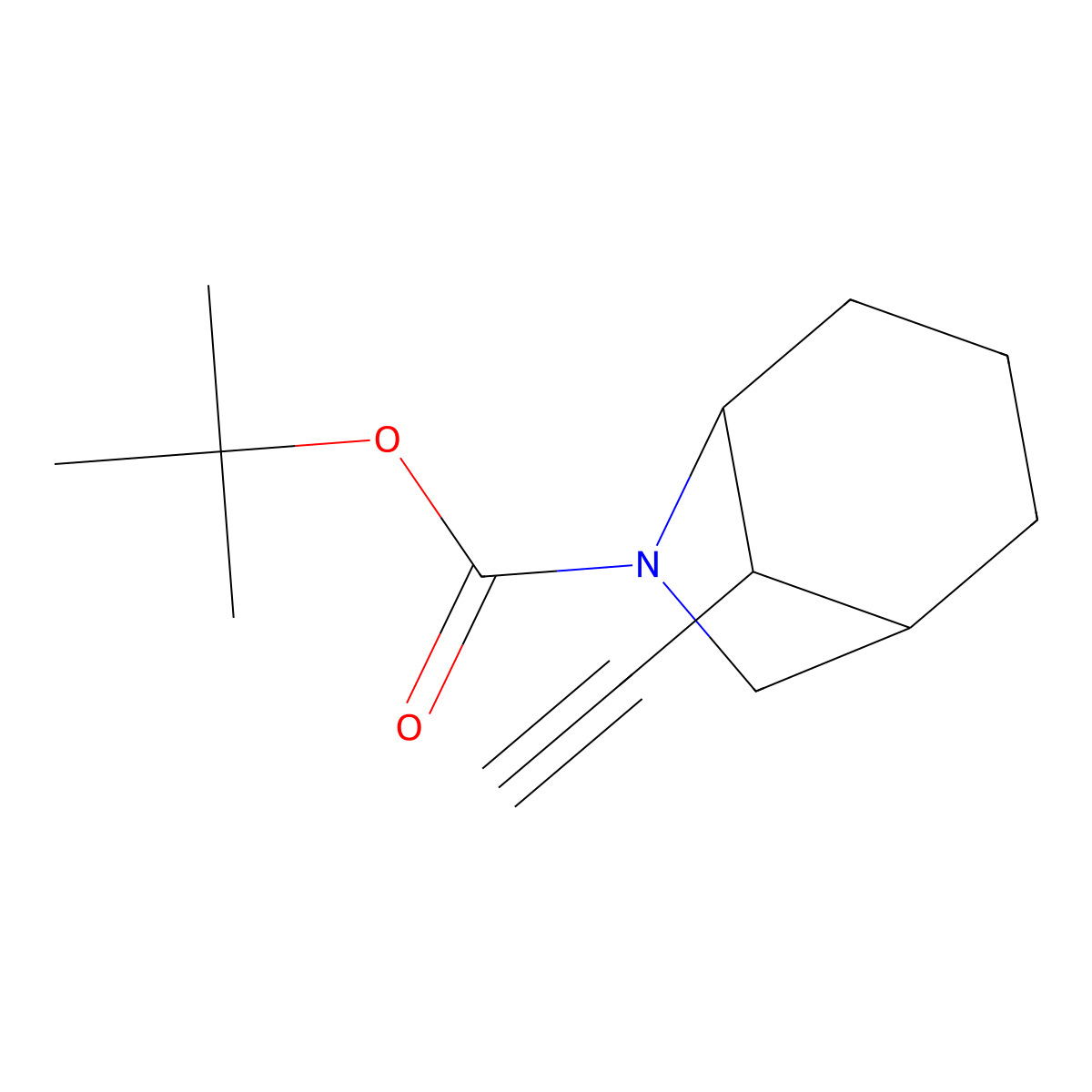 tert-Butyl 8-ethynyl-6-azabicyclo[3.2.1]octane-6-carboxylate molecular structure, CAS 2241131-35-9