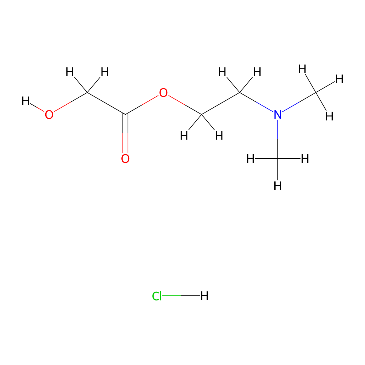 2-(Dimethylamino)ethyl 2-hydroxyacetate hydrochloride molecular structure, CAS 2241138-14-5