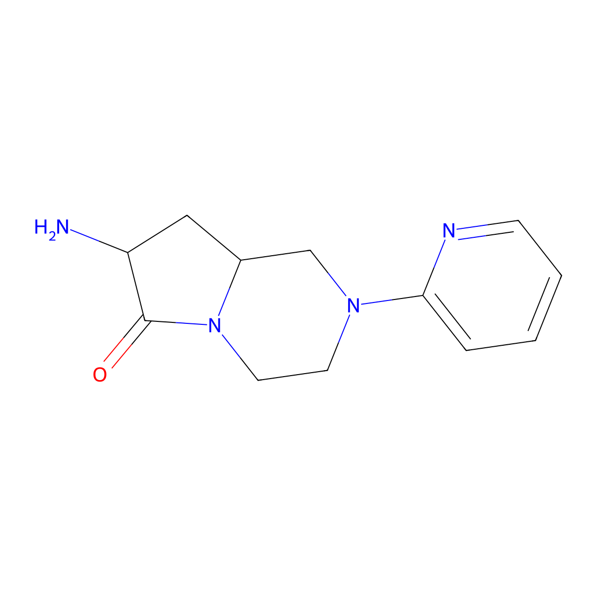 7-Amino-2-(pyridin-2-yl)-octahydropyrrolo[1,2-a]pyrazin-6-one molecular structure, CAS 2241138-27-0