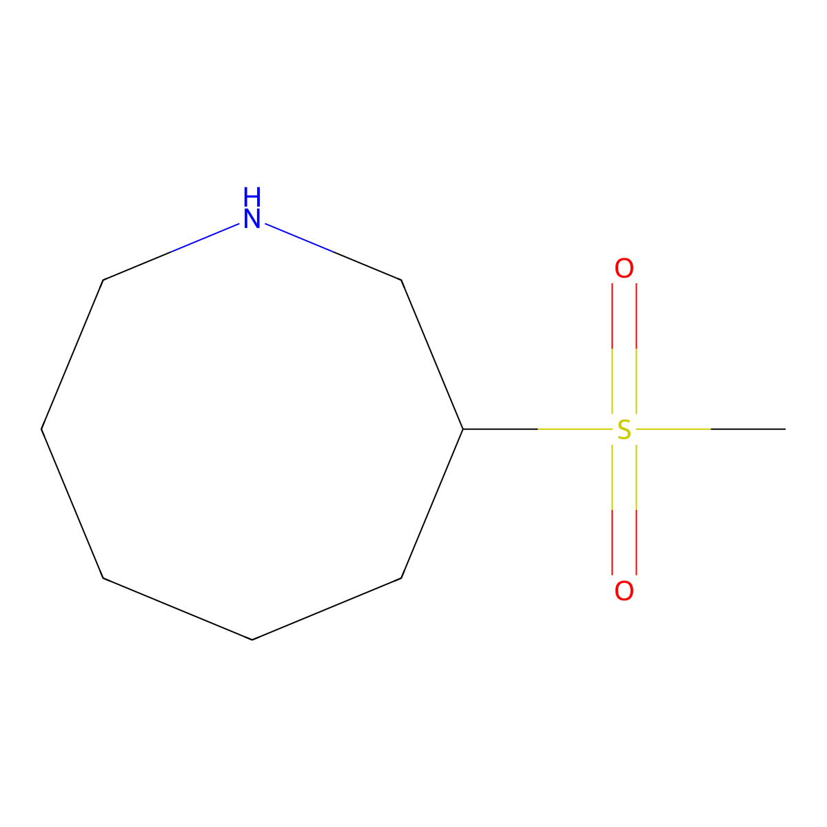 3-Methanesulfonylazocane molecular structure, CAS 2241138-29-2