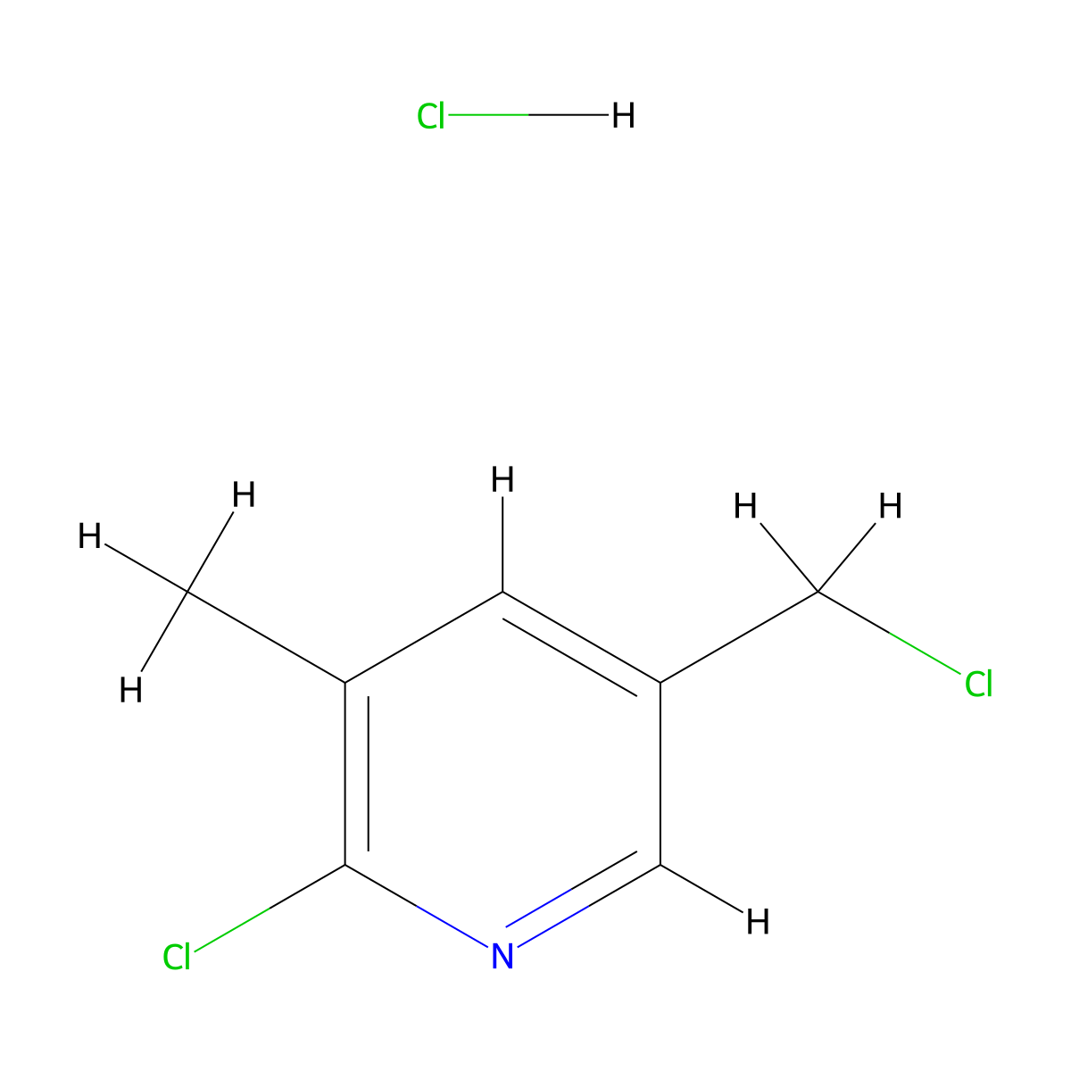 2-Chloro-5-(chloromethyl)-3-methylpyridine hydrochloride molecular structure, CAS 2241138-42-9