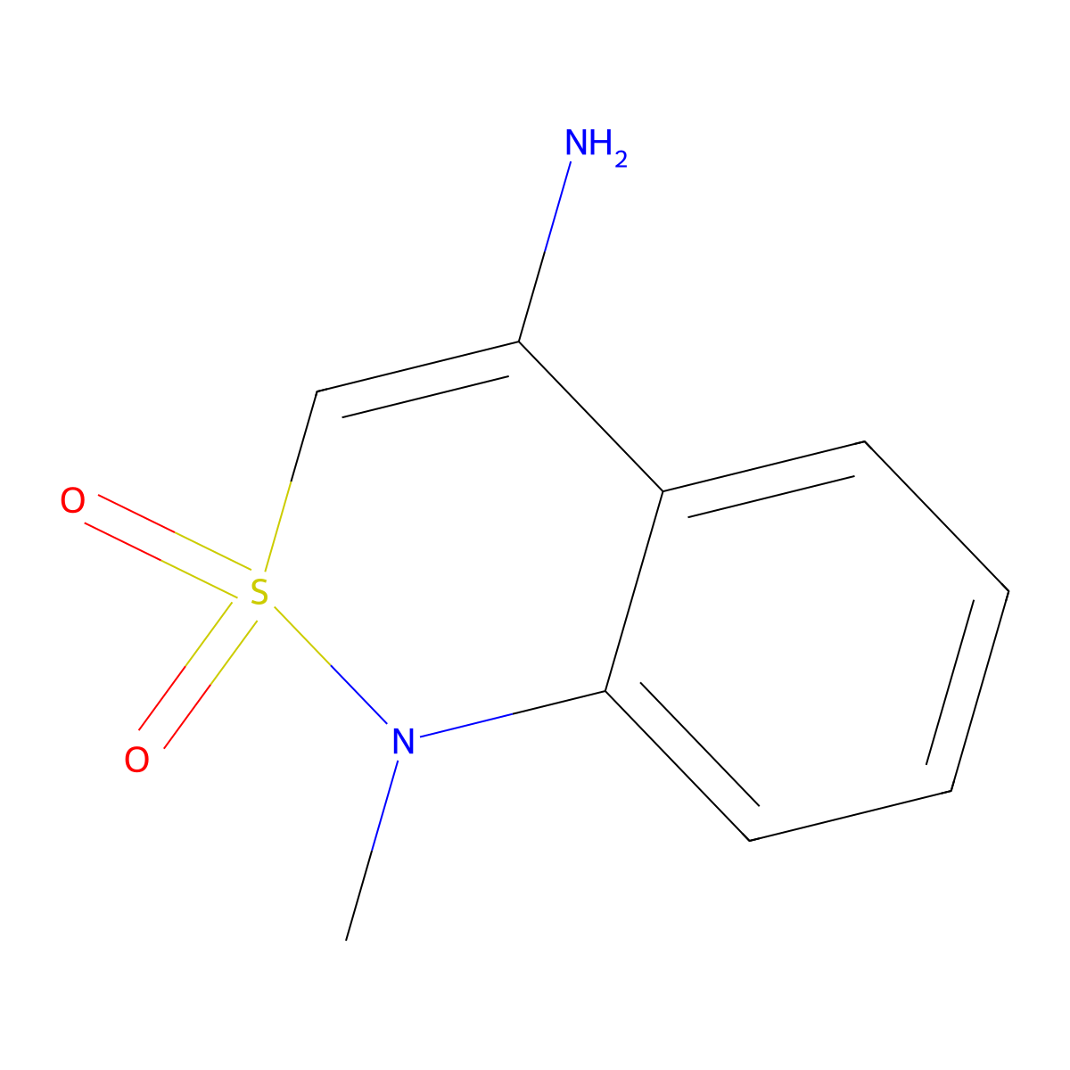 4-amino-1-methyl-1H-2lambda6,1-benzothiazine-2,2-dione molecular structure, CAS 2241138-44-1