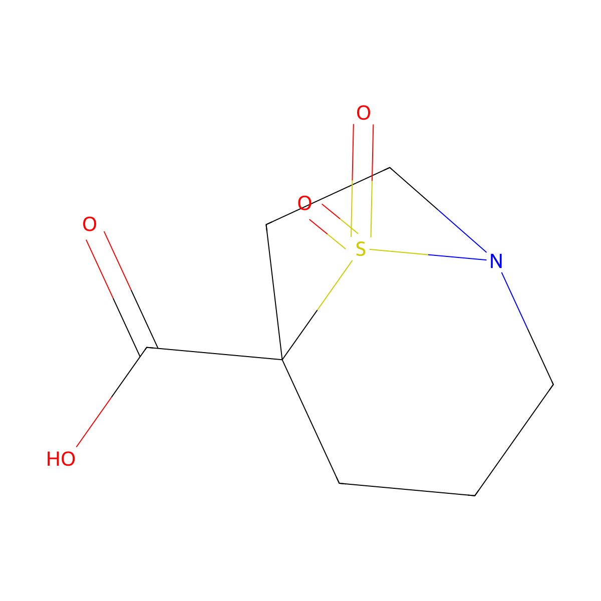 8,8-Dioxo-8lambda6-thia-1-azabicyclo[3.2.1]octane-5-carboxylic acid molecular structure, CAS 2241138-48-5