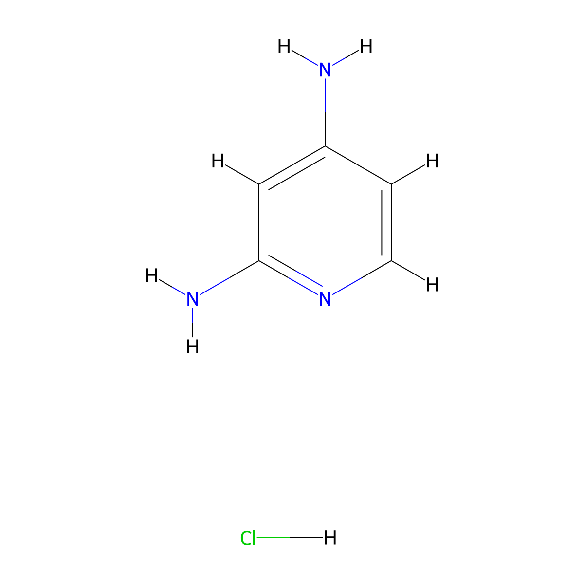 Pyridine-2,4-diamine hydrochloride molecular structure, CAS 2241138-89-4
