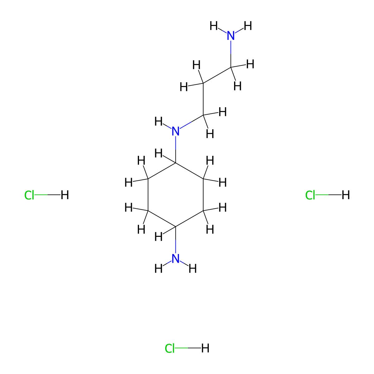 N1-(3-Aminopropyl)cyclohexane-1,4-diamine trihydrochloride molecular structure, CAS 2241138-90-7