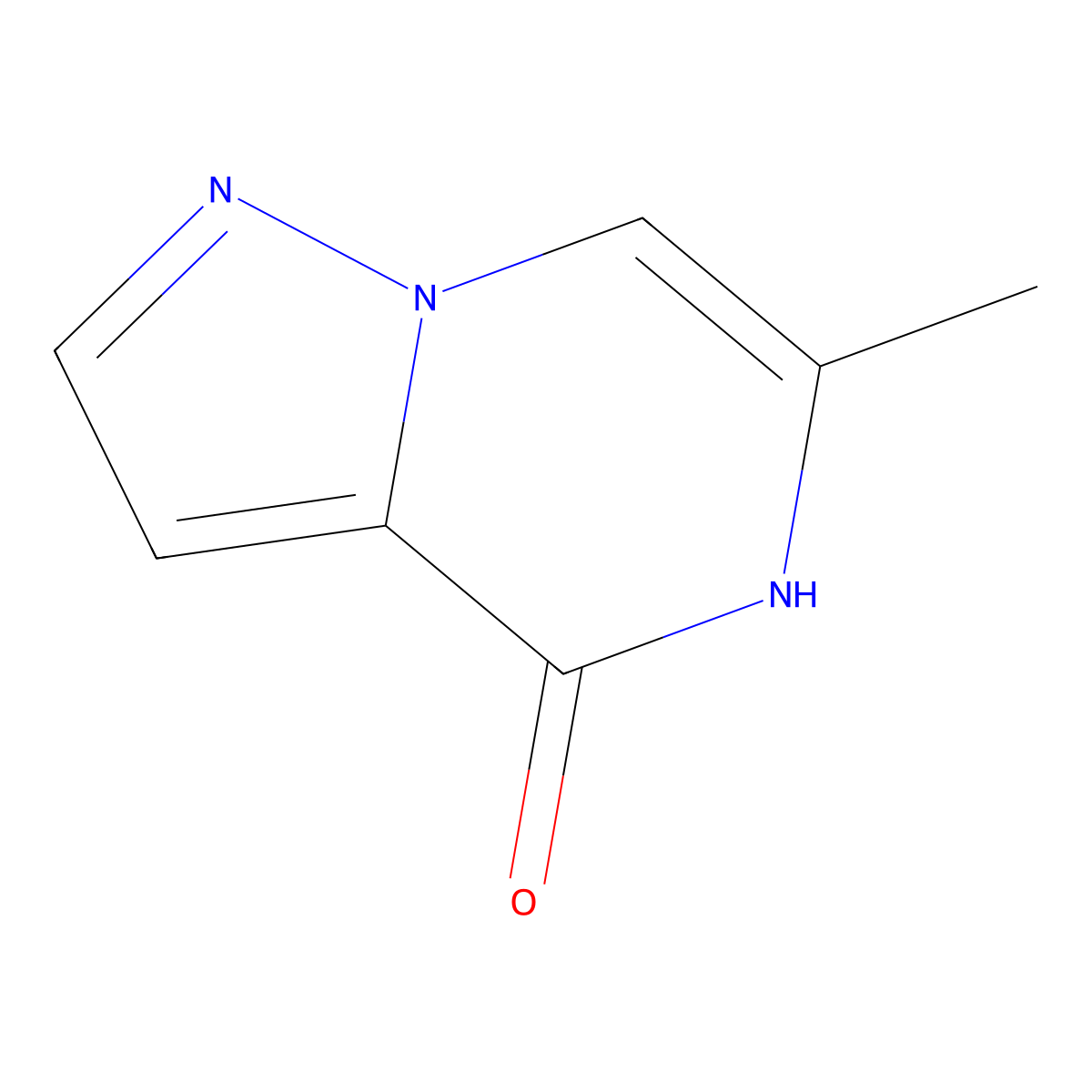 6-methyl-4H,5H-pyrazolo(1,5-a)pyrazin-4-one molecular structure, CAS 2241139-05-7