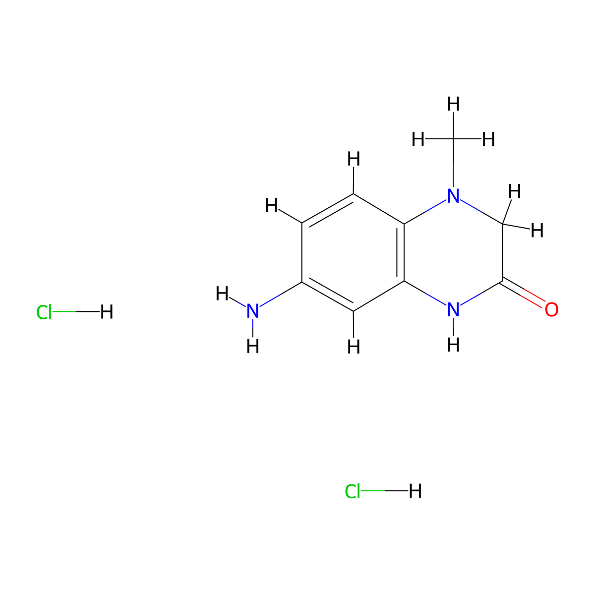 7-Amino-4-methyl-1,2,3,4-tetrahydroquinoxalin-2-one dihydrochloride molecular structure, CAS 2241139-36-4