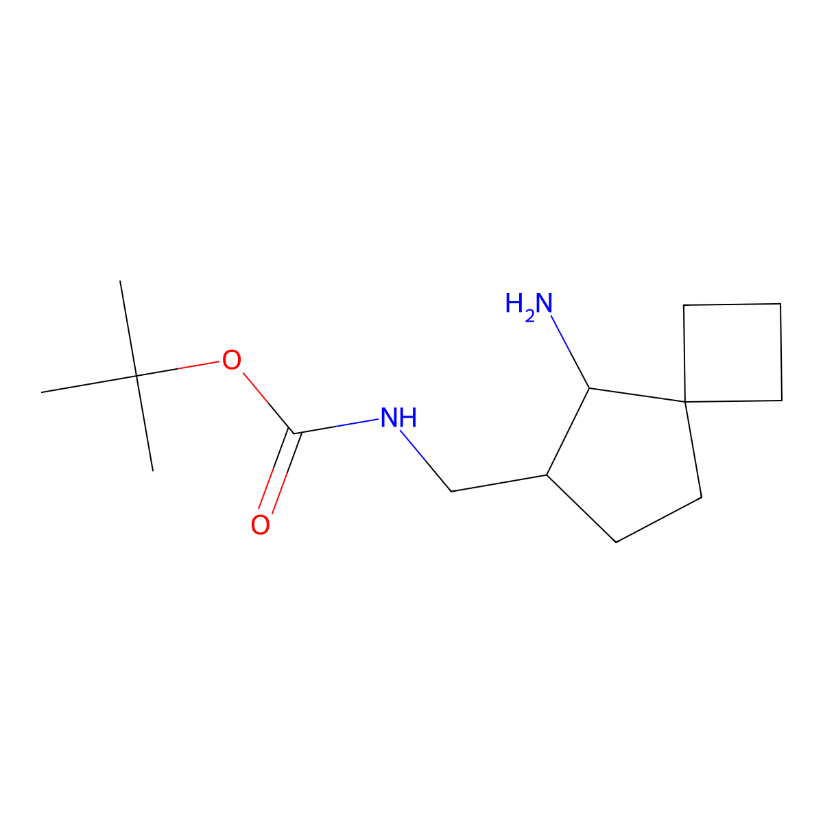 tert-butyl N-({5-aminospiro[3.4]octan-6-yl}methyl)carbamate molecular structure, CAS 2241139-39-7