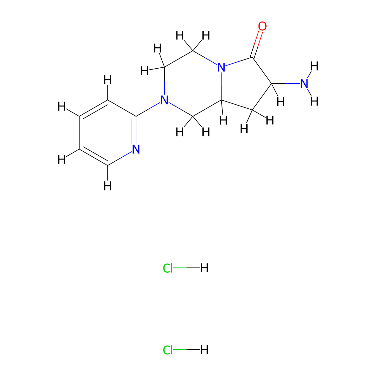 7-Amino-2-(pyridin-2-yl)-octahydropyrrolo[1,2-a]piperazin-6-one dihydrochloride molecular structure, CAS 2241139-46-6