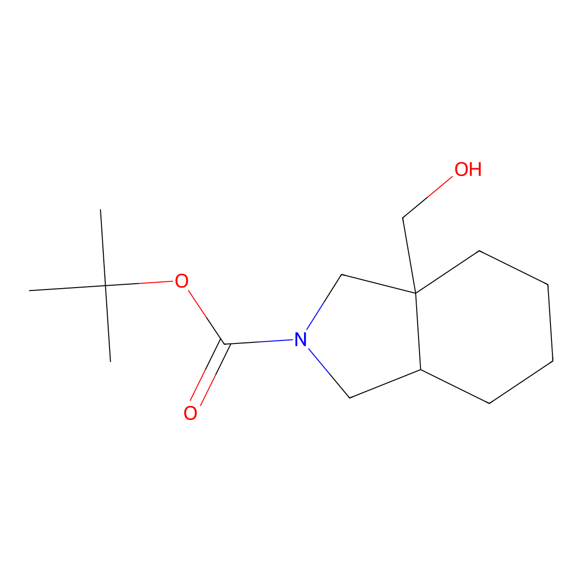tert-butyl 3a-(hydroxymethyl)-octahydro-1H-isoindole-2-carboxylate molecular structure, CAS 2241139-49-9