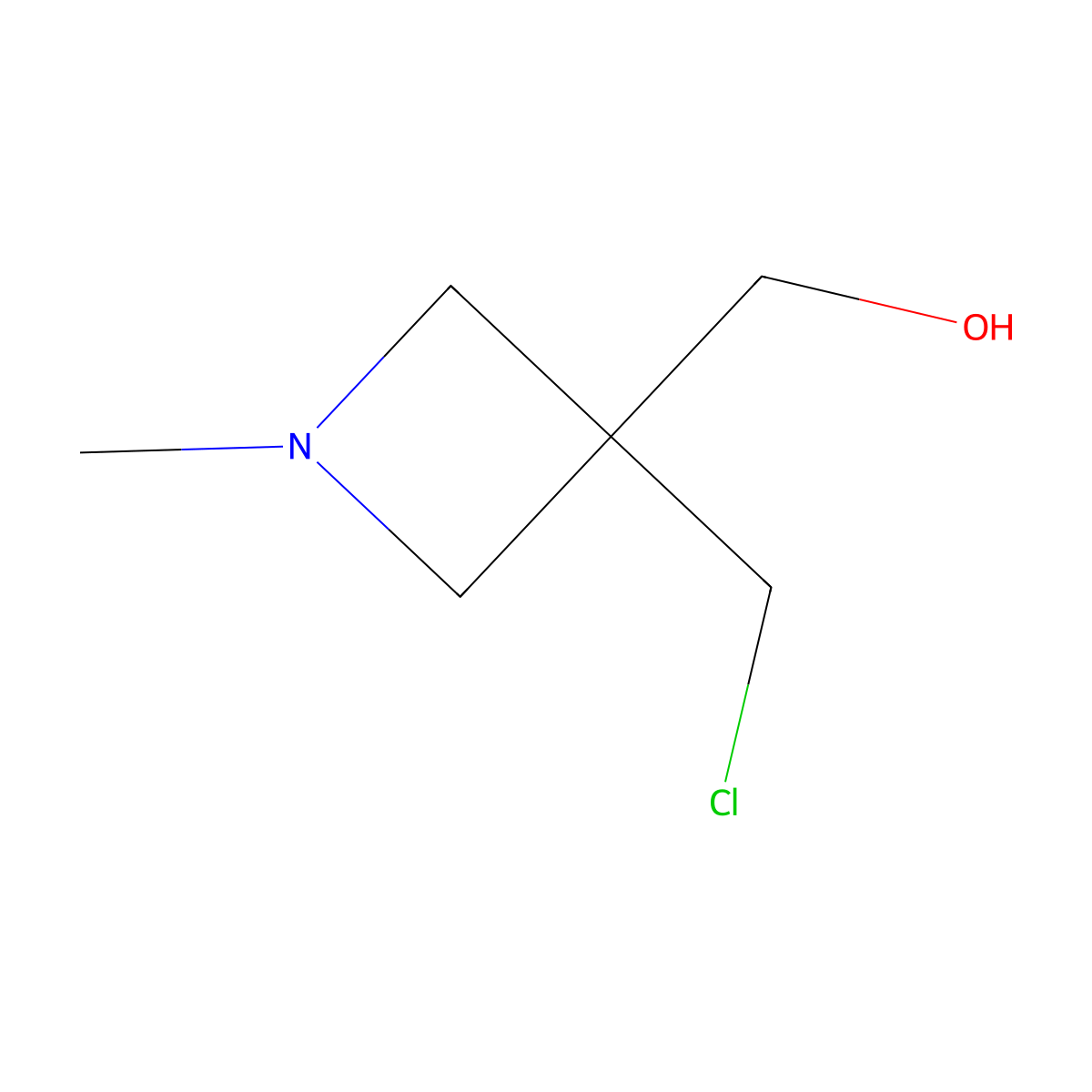 [3-(Chloromethyl)-1-methylazetidin-3-yl]methanol molecular structure, CAS 2241139-52-4