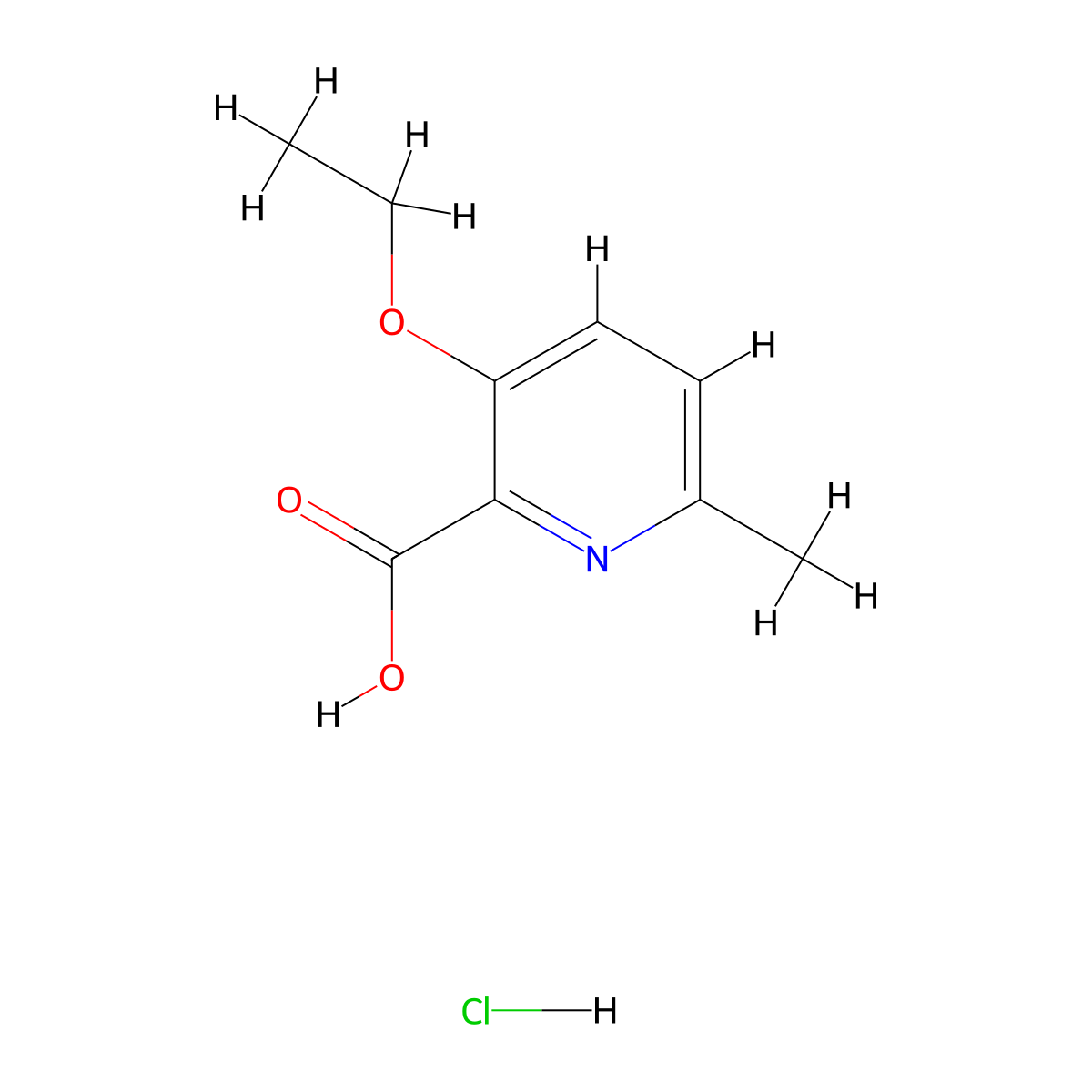 3-Ethoxy-6-methylpyridine-2-carboxylicacidhydrochloride molecular structure, CAS 2241139-55-7