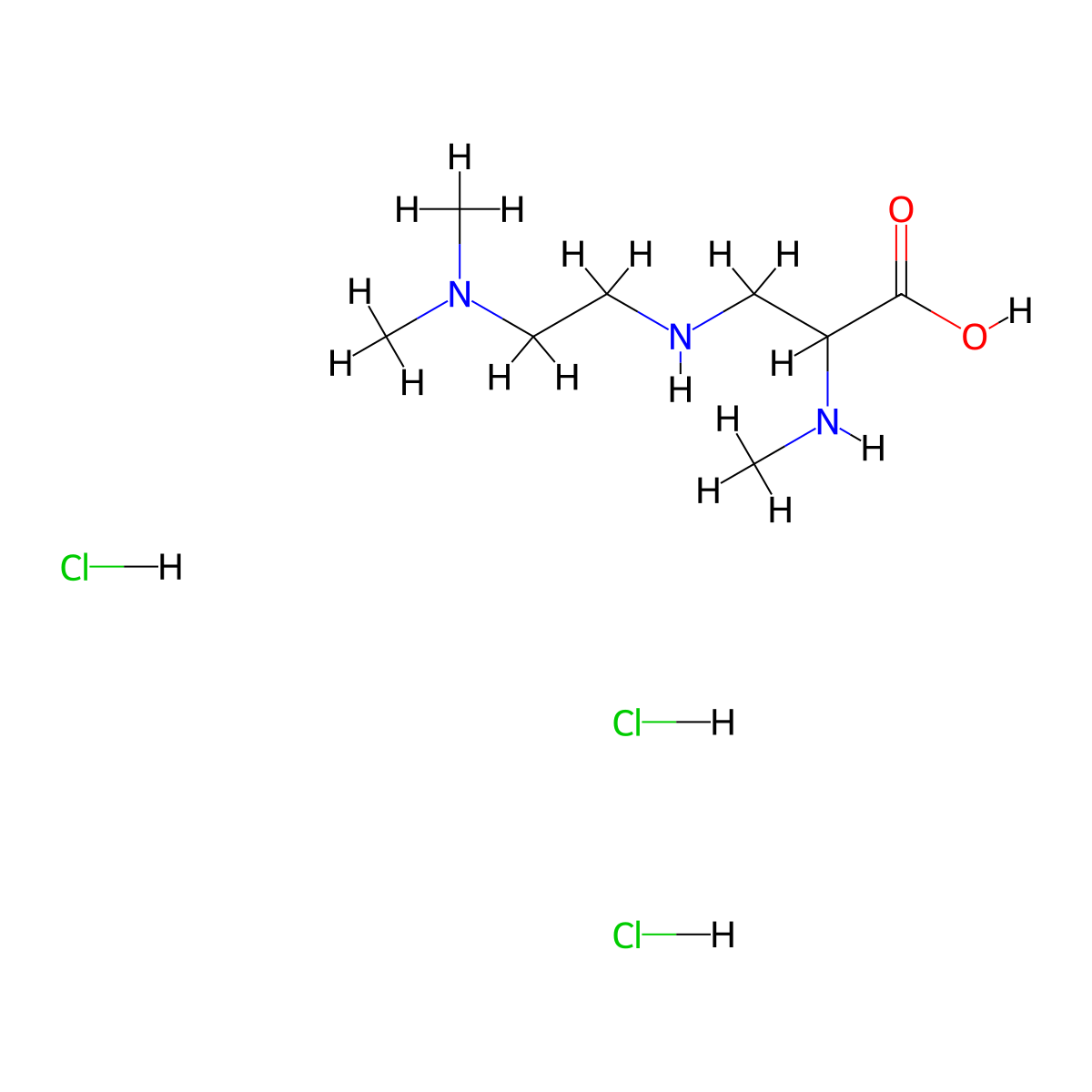 3-{[2-(Dimethylamino)ethyl]amino}-2-(methylamino)propanoic acid trihydrochloride molecular structure, CAS 2241139-64-8