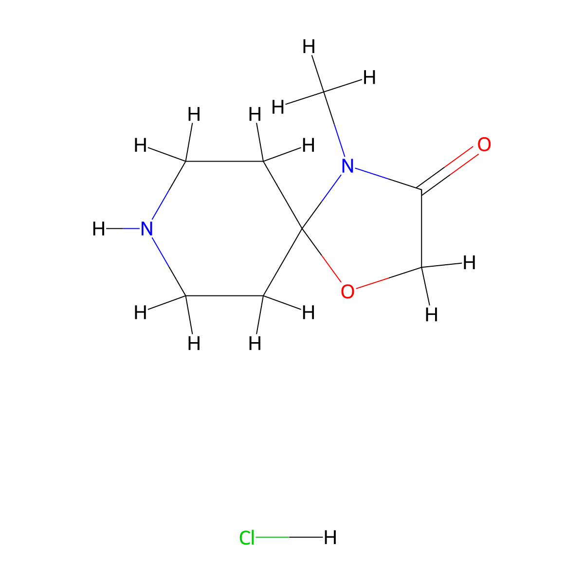 4-Methyl-1-oxa-4,8-diazaspiro[4.5]decan-3-one hydrochloride molecular structure, CAS 2241139-70-6