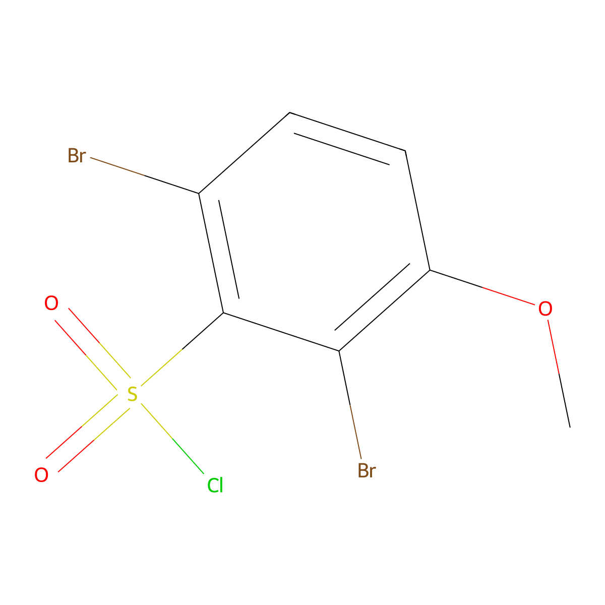 2,6-Dibromo-3-methoxybenzene-1-sulfonyl chloride molecular structure, CAS 2241139-93-3