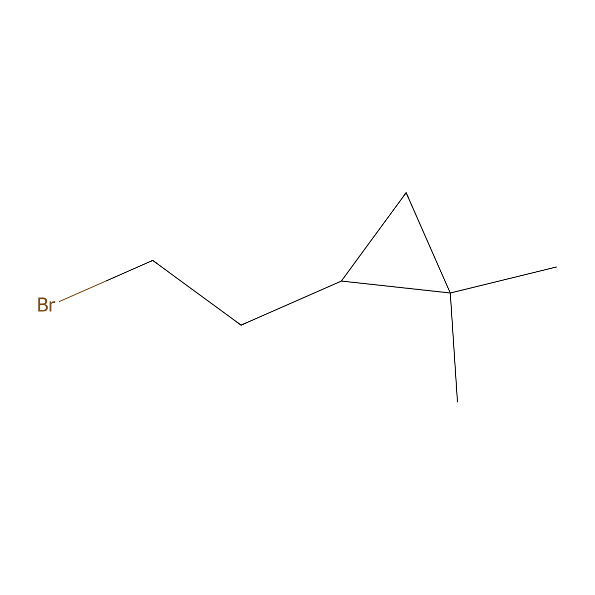 2-(2-Bromoethyl)-1,1-dimethylcyclopropane molecular structure, CAS 2241140-40-7