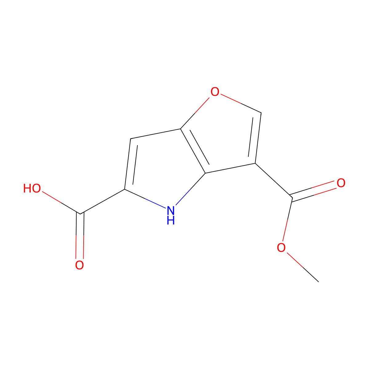 3-(methoxycarbonyl)-4H-furo[3,2-b]pyrrole-5-carboxylic acid molecular structure, CAS 2241140-41-8