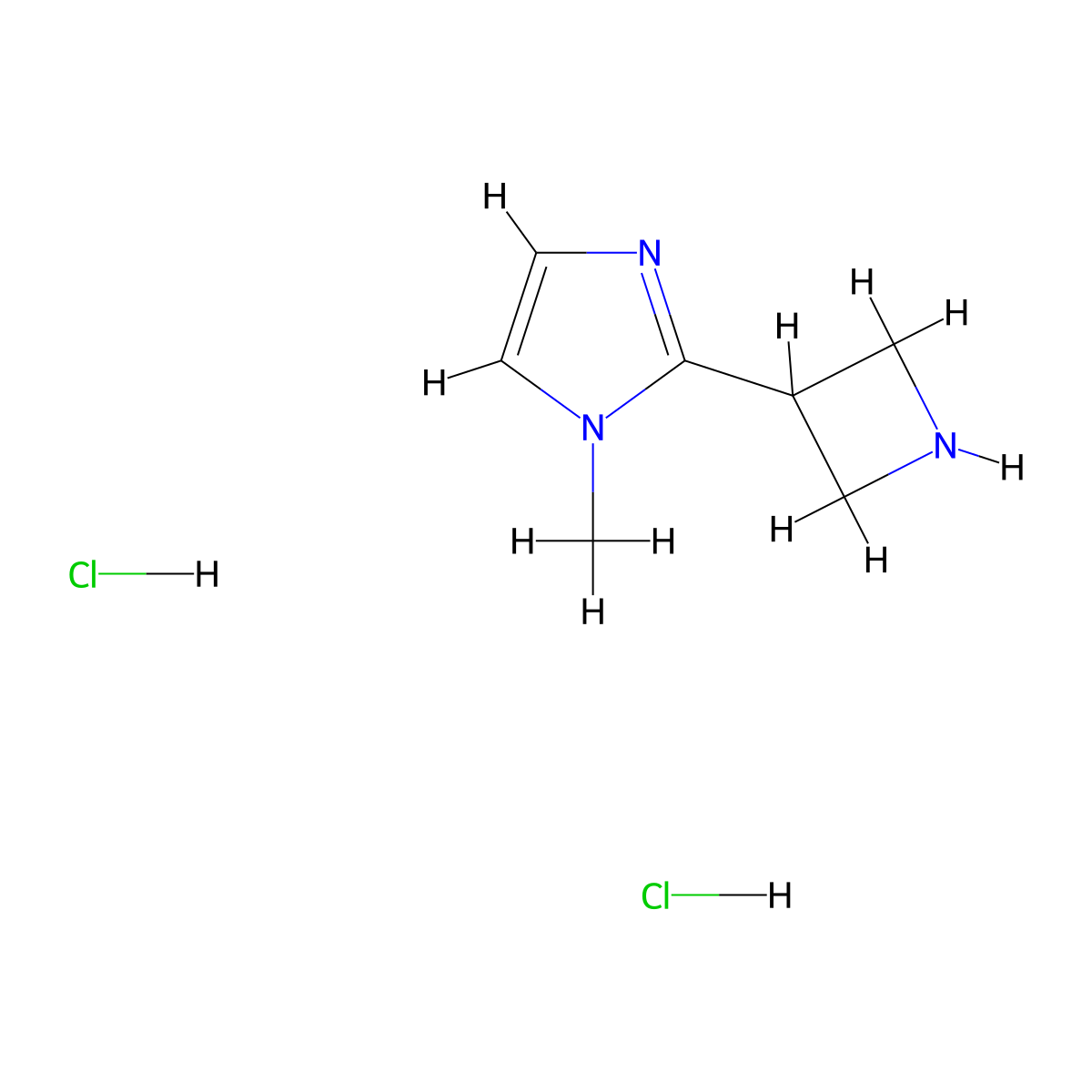 2-(azetidin-3-yl)-1-methyl-1H-imidazole dihydrochloride molecular structure, CAS 2241140-58-7