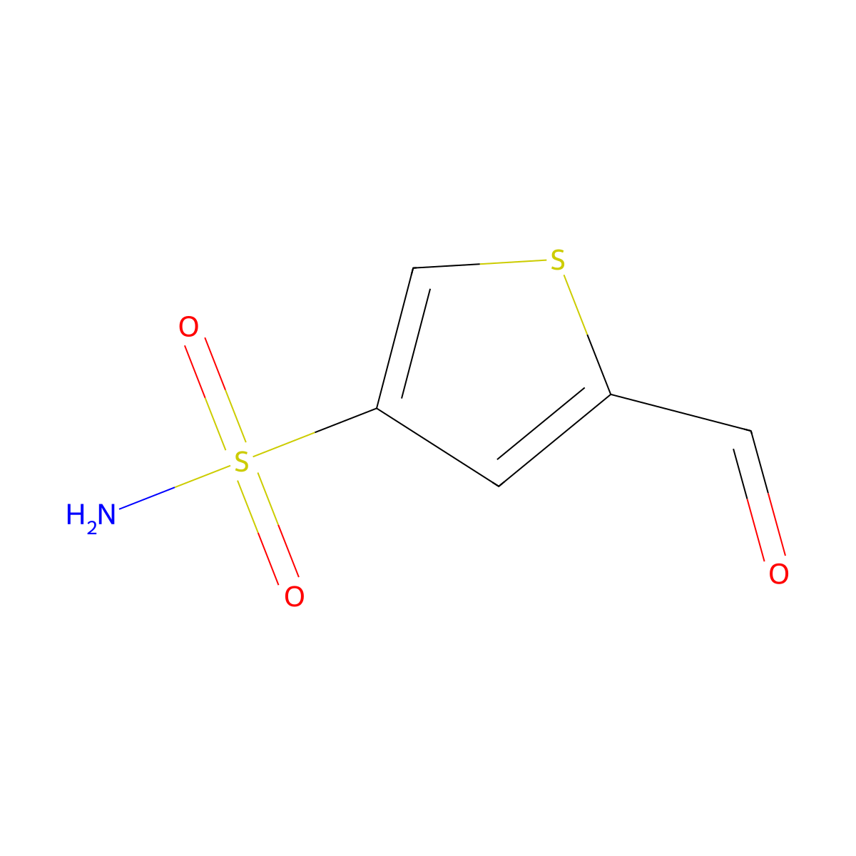 5-Formylthiophene-3-sulfonamide molecular structure, CAS 2241140-60-1