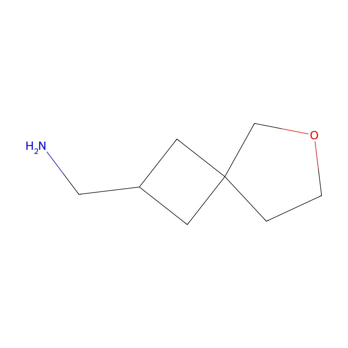 (6-Oxaspiro(3.4)octan-2-yl)methanamine molecular structure, CAS 2241140-67-8
